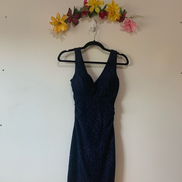 Sexy Midnight Blue Cocktail Dress - Picture 7 of 8